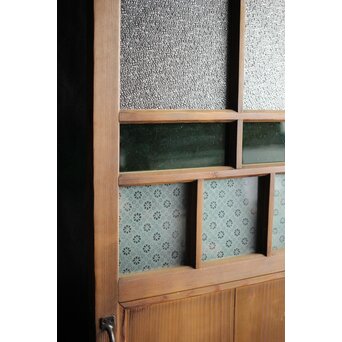 ハイサイズ レトロ緑色ガラス戸　GD1308YD 