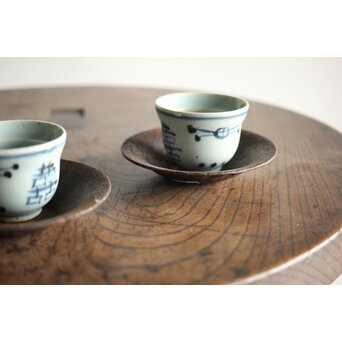 木越三右衛門 鉄茶托 2枚1組　M234 