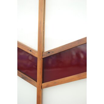 赤色ガラスの中型ガラス戸　GD1310 