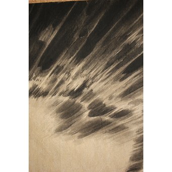 水墨 雷神図 画鬼一生 掛軸　Z227 