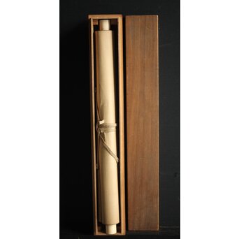 狩野派 倣 鶴澤探索 絹本水墨 猛虎図 掛軸　Z228 