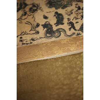 仏画木版画 涅槃図 掛軸　Z232 