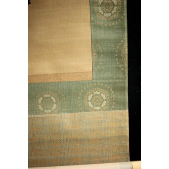 倣 狩野益信 龍虎図 絹本水墨掛軸 対幅　Z233 