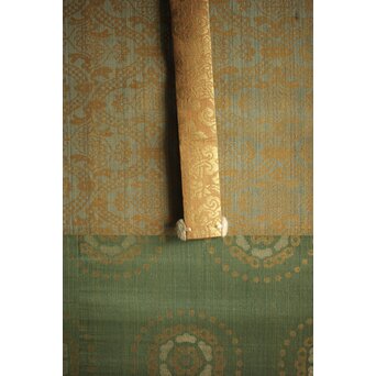 倣 狩野益信 龍虎図 絹本水墨掛軸 対幅　Z233 