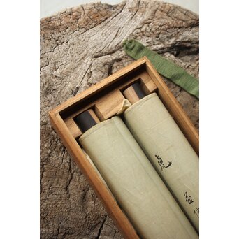 倣 狩野益信 龍虎図 絹本水墨掛軸 対幅　Z233 