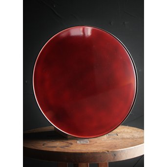 輪島慶塚 溜塗盛器 盆　Q112