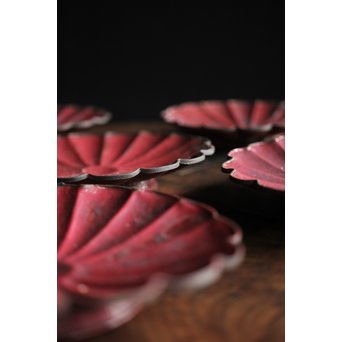 菊型七宝菓子皿 6枚　Y027 