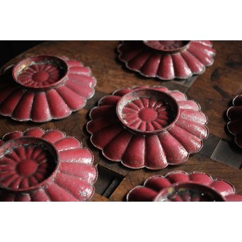 菊型七宝菓子皿 6枚　Y027 