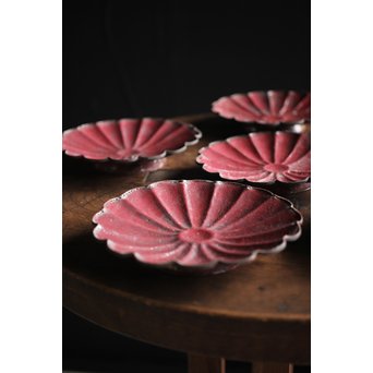 菊型七宝菓子皿 6枚　Y027 