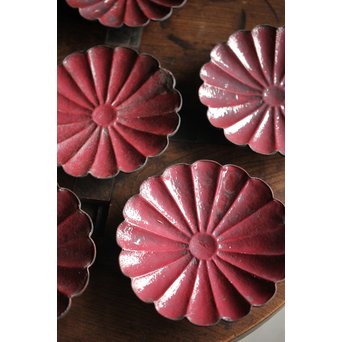 菊型七宝菓子皿 6枚　Y027 