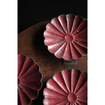 菊型七宝菓子皿 6枚　Y027 