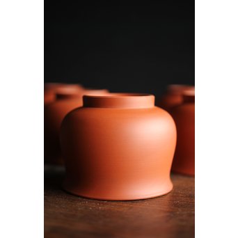 山田常山 朱泥常滑煎茶碗 5客　P201 