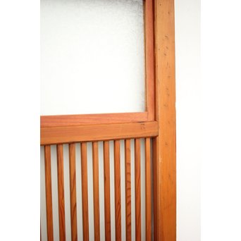 窓付 背面ガラスの細身格子戸 4枚1組　L1037Y 