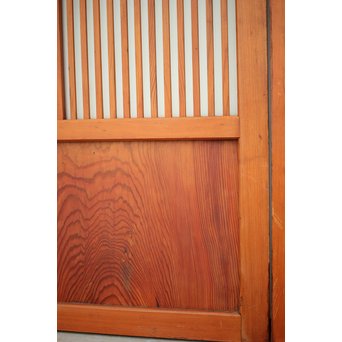 窓付 背面ガラスの細身格子戸 4枚1組　L1037Y 