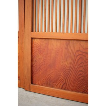 窓付 背面ガラスの細身格子戸 4枚1組　L1037Y 