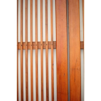 窓付 背面ガラスの細身格子戸 4枚1組　L1037Y 