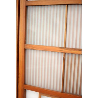 窓付 背面ガラスの細身格子戸 4枚1組　L1037Y 