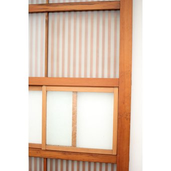 窓付 背面ガラスの細身格子戸 4枚1組　L1037Y 