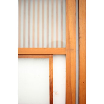 窓付 背面ガラスの細身格子戸 4枚1組　L1037Y 