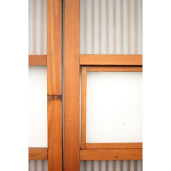 窓付 背面ガラスの細身格子戸 4枚1組　L1037Y 