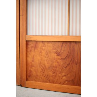 窓付 背面ガラスの細身格子戸 4枚1組　L1037Y 