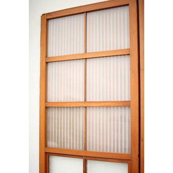 窓付 背面ガラスの細身格子戸 4枚1組　L1037Y 