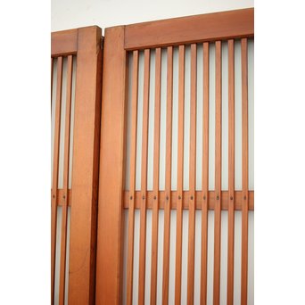 窓付 背面ガラスの細身格子戸 4枚1組　L1037Y 