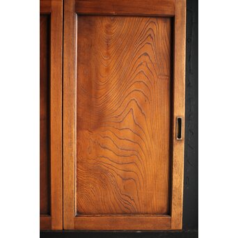 総欅 欅一枚板の引戸 2枚1組　B997 