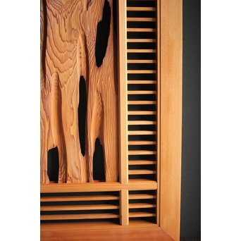 自然木と筬の欄間 2枚1組　R0042 