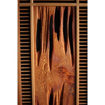 自然木と筬の欄間 2枚1組　R0042 