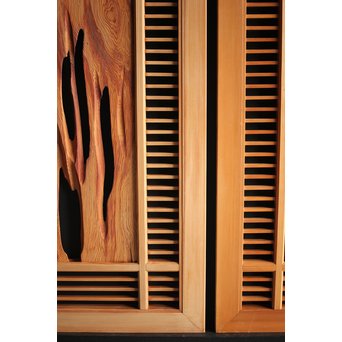 自然木と筬の欄間 2枚1組　R0042 