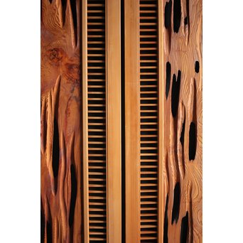 自然木と筬の欄間 2枚1組　R0042 