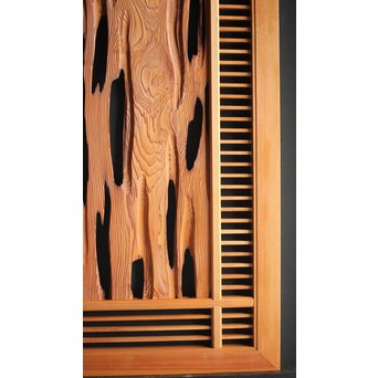 自然木と筬の欄間 2枚1組　R0042 