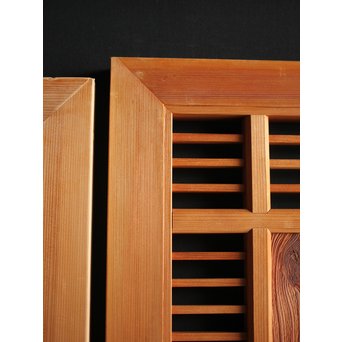 自然木と筬の欄間 2枚1組　R0042 