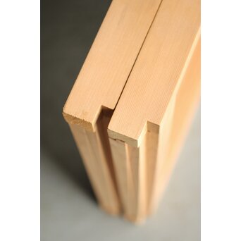 白木 ガラス入桐組子書院 2枚1組　R0043 