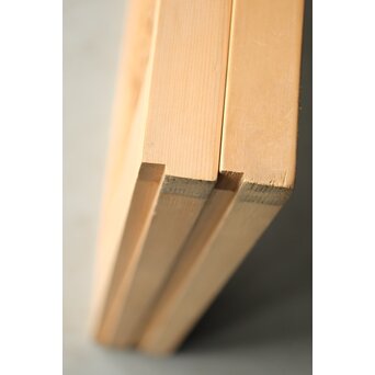 白木 ガラス入桐組子書院 2枚1組　R0043 