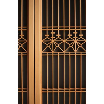 白木 ガラス入桐組子書院 2枚1組　R0043 