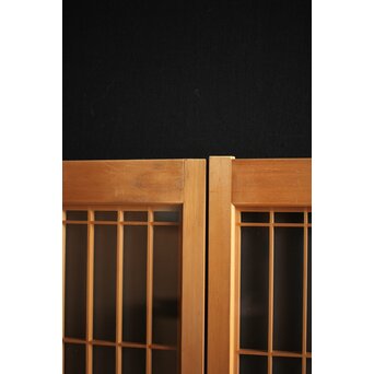 白木 両面ガラス入桐組子書院 4枚1組　R0044 