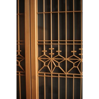 白木 両面ガラス入桐組子書院 4枚1組　R0044 