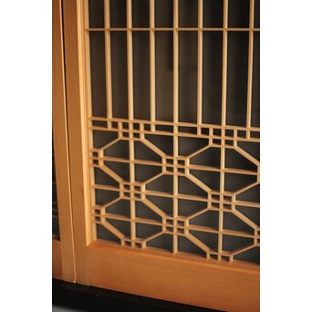 白木 両面ガラス入桐組子書院 4枚1組　R0044 