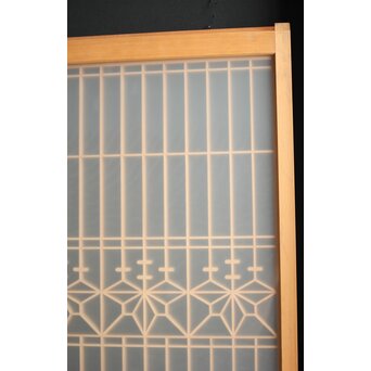 白木 両面ガラス入桐組子書院 4枚1組　R0044 