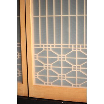 白木 両面ガラス入桐組子書院 4枚1組　R0044 