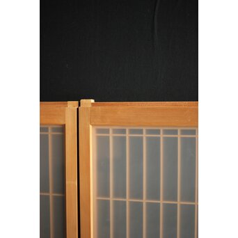 白木 両面ガラス入桐組子書院 4枚1組　R0044 