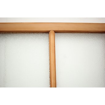 ダイアと黄色ガラスの欄間/明り取りS 2枚1組　R0045 