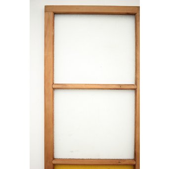 ダイアと黄色ガラスの欄間/明り取りM 2枚1組　R0046YD 