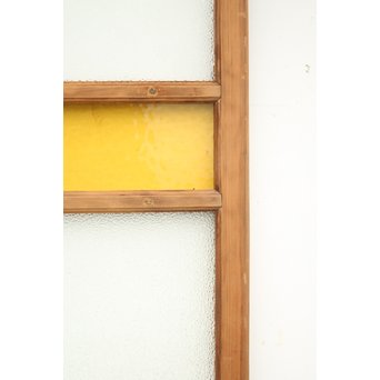 ダイアと黄色ガラスの欄間/明り取りM 2枚1組　R0046YD 