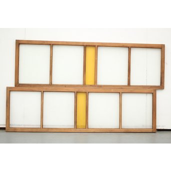 ダイアと黄色ガラスの欄間/明り取りM 2枚1組　R0046YD