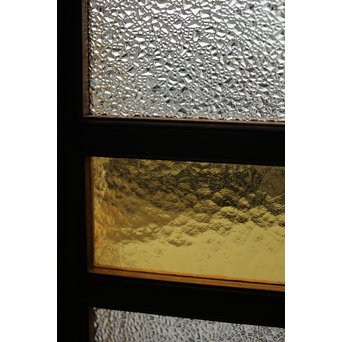 ダイアと黄色ガラスの欄間/明り取りM 2枚1組　R0046YD 