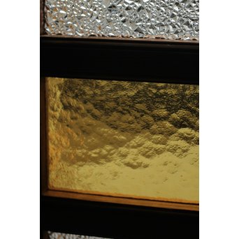 ダイアと黄色ガラスの欄間/明り取りM 2枚1組　R0046YD 