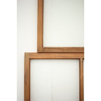 ダイアと黄色ガラスの欄間/明り取りM 2枚1組　R0046YD 